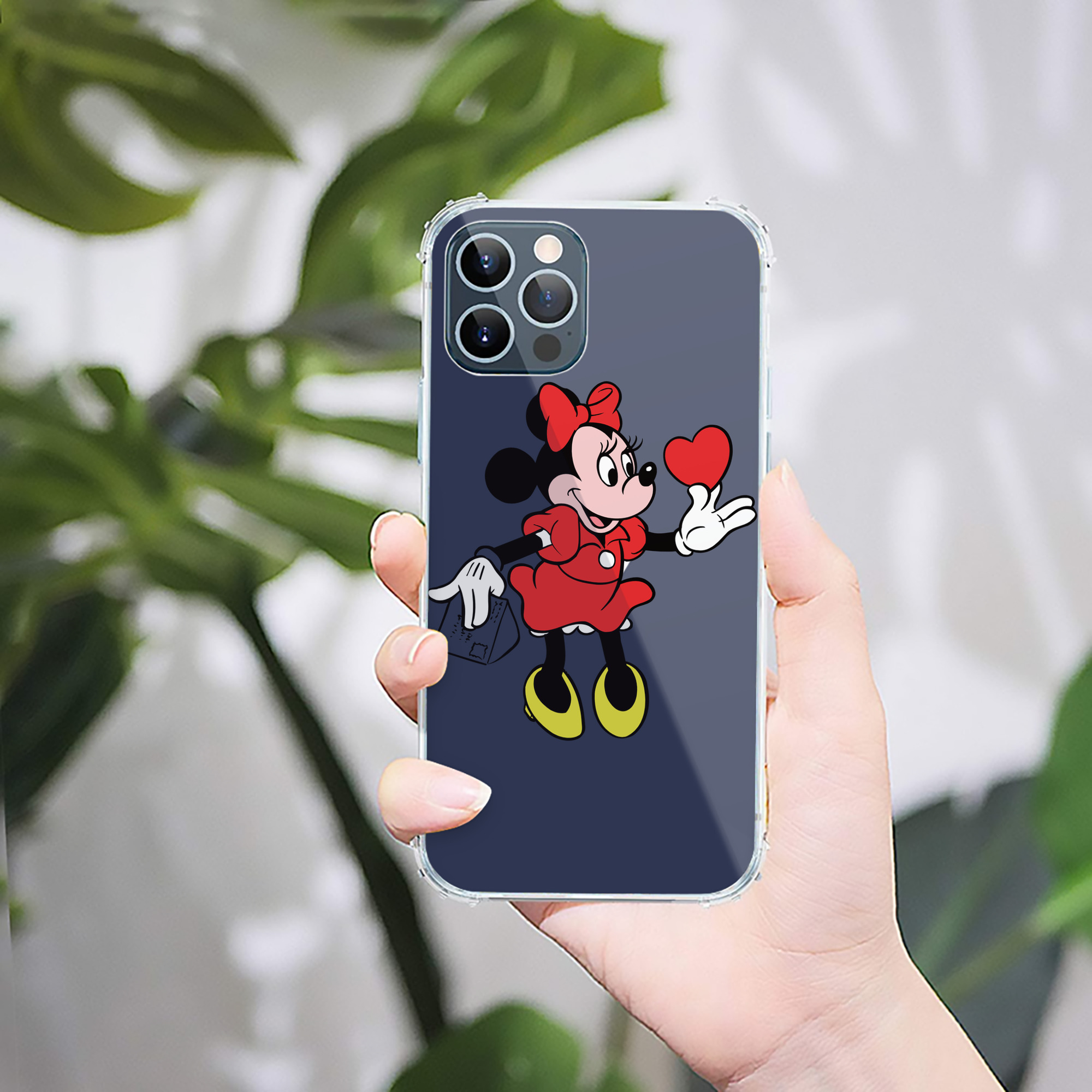 （画像用） ミッキーマウス Mickey Mouse 【iPhone 12シリーズ対応】透明スマホケース（クリアソフトケース）